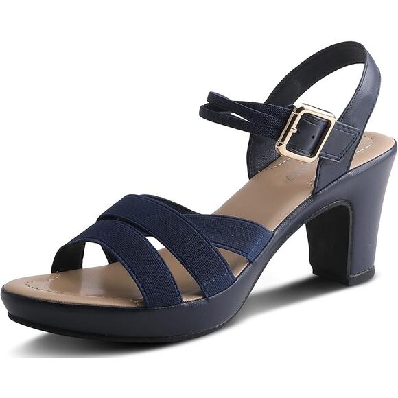 NWT PATRIZIA Women's Neesa-Stretch Slingback Sandal Navy-Size7.5-8 / EU 38 - Picture 1 of 7